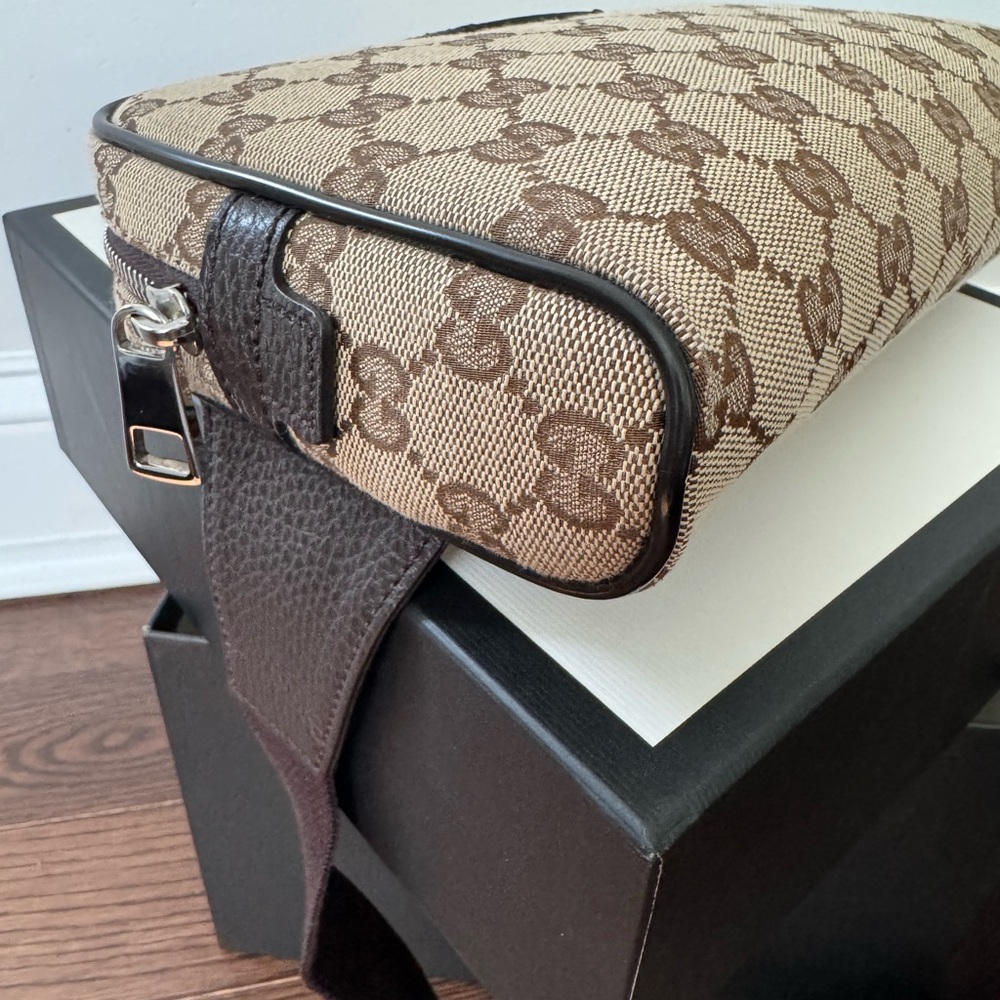 Authentic Gucci Canvas Waist Bag Belt Bag Fanny Pack - Picture 10 of 16